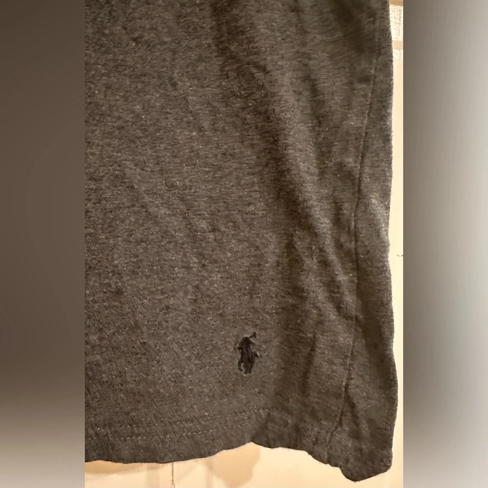 MENS POLO RALPH LAUREN SLIM FIT WICKING GRAY COTTON CREW NECK UNDERSHIRT - XS